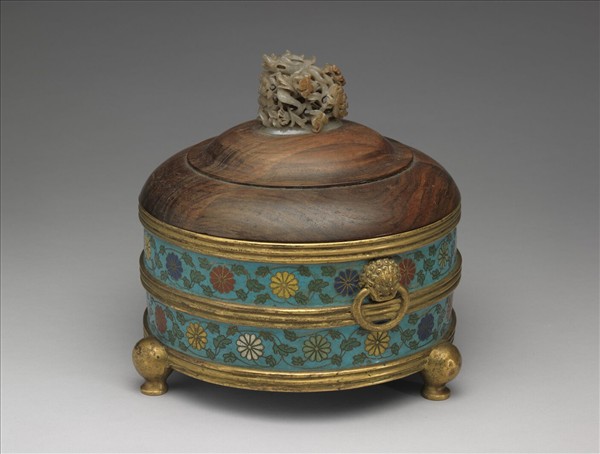 掐絲琺瑯花卉紋三足爐