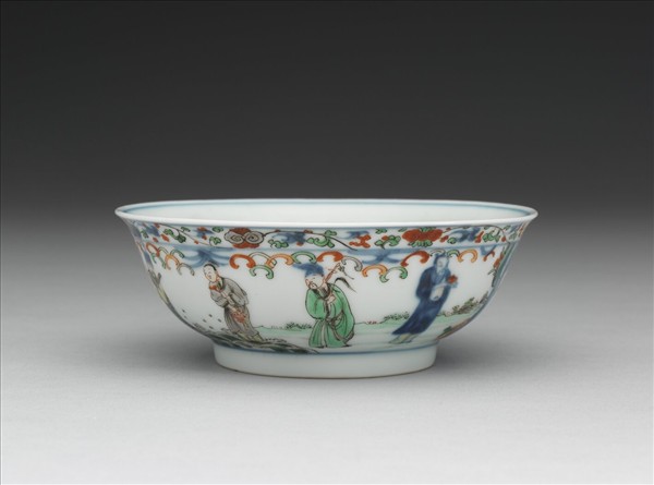 青花五彩八仙紋碗