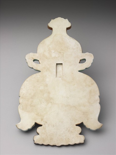 粉彩福壽大吉紋葫蘆式掛屏