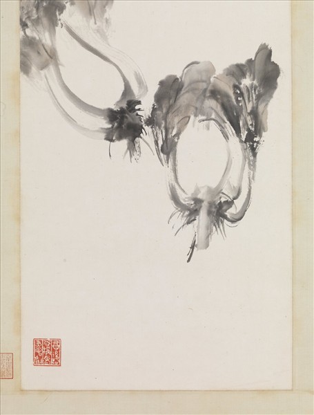 民國鄭曼青白菜　軸