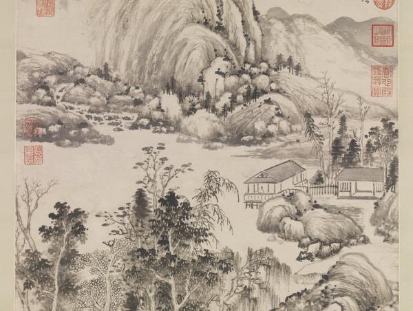 清惲壽平畫山水　軸