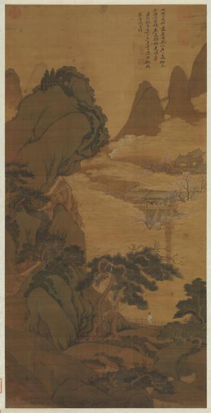 清吳歷梅花山館　軸