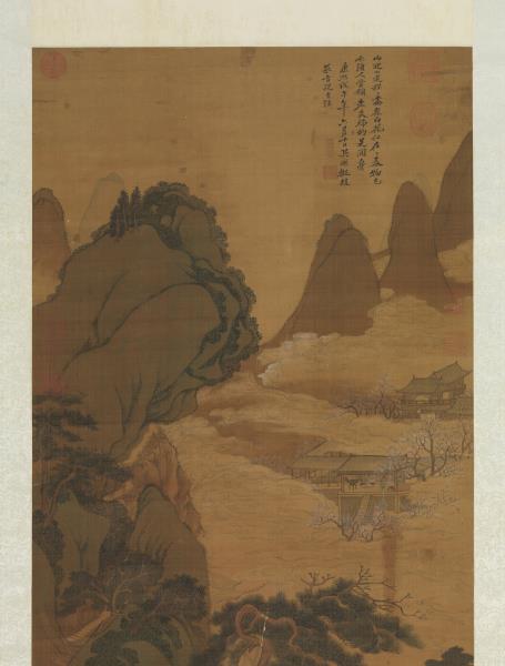 清吳歷梅花山館　軸