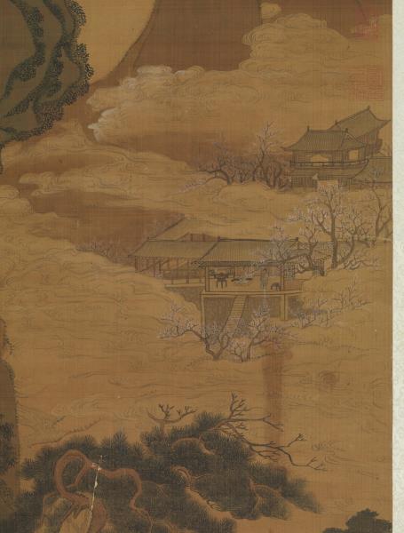 清吳歷梅花山館　軸