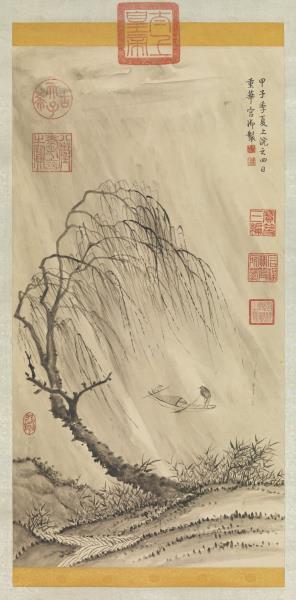 清高宗御筆煙波釣艇　軸