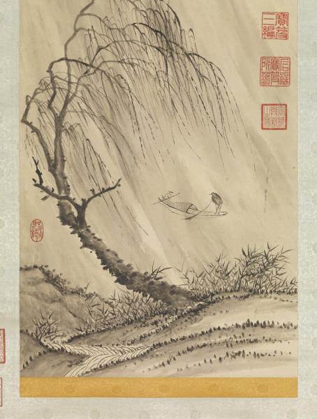 清高宗御筆煙波釣艇　軸