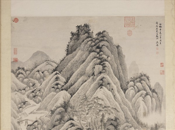 清吳歷倣吳鎮山水　軸