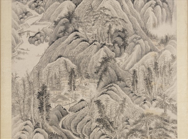 清吳歷倣吳鎮山水　軸