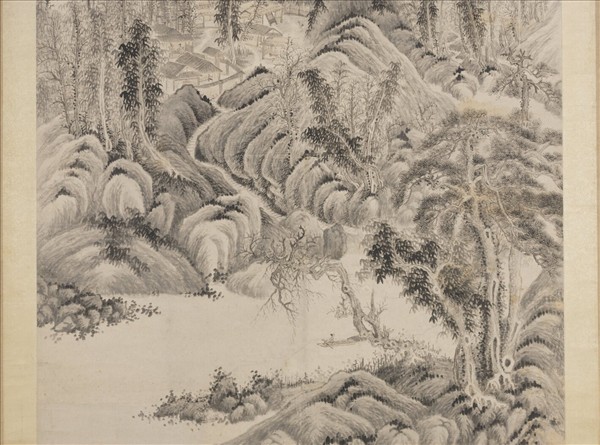 清吳歷倣吳鎮山水　軸