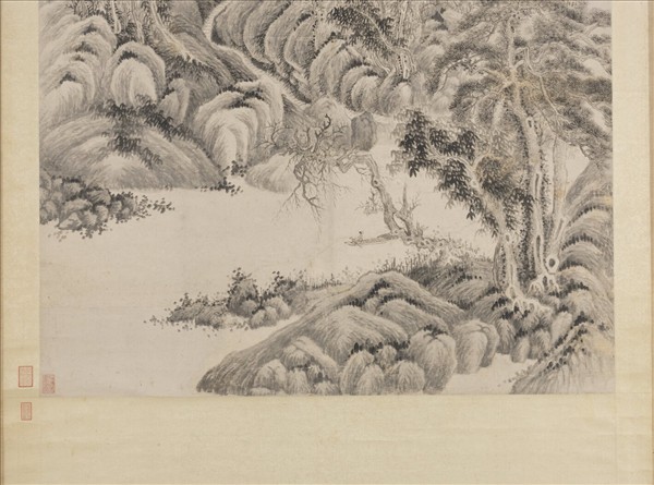 清吳歷倣吳鎮山水　軸