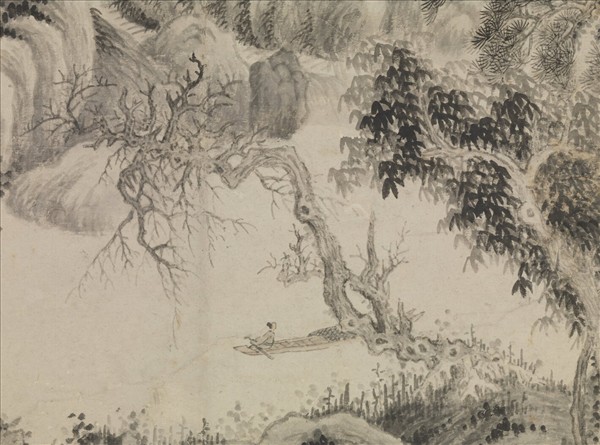 清吳歷倣吳鎮山水　軸