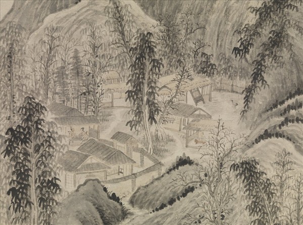 清吳歷倣吳鎮山水　軸