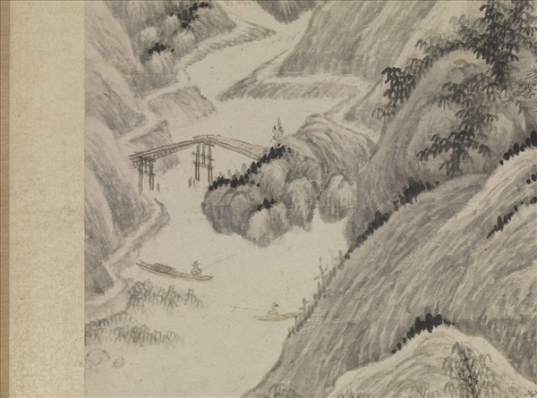 清吳歷倣吳鎮山水　軸