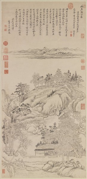 清惲壽平林居高士圖　軸