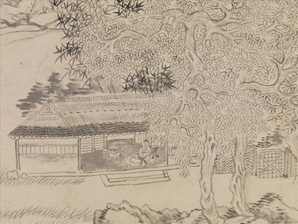 清惲壽平林居高士圖　軸