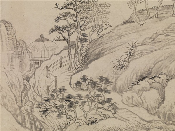 清惲壽平林居高士圖　軸