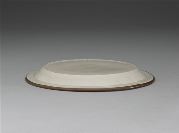 定窯 劃花雙鳳盤