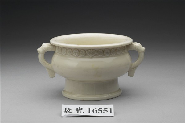 德化窯 白瓷簋式爐