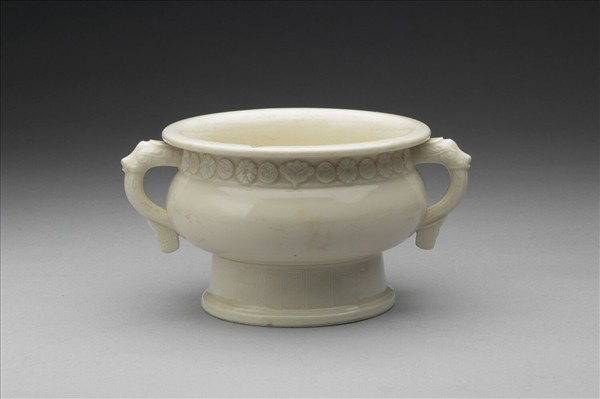 德化窯 白瓷簋式爐