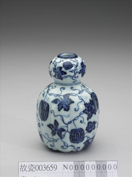 青花瓜瓞紋葫蘆瓶