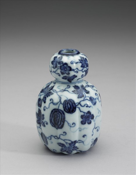 青花瓜瓞紋葫蘆瓶