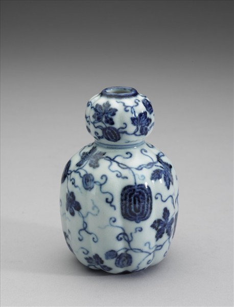 青花瓜瓞紋葫蘆瓶