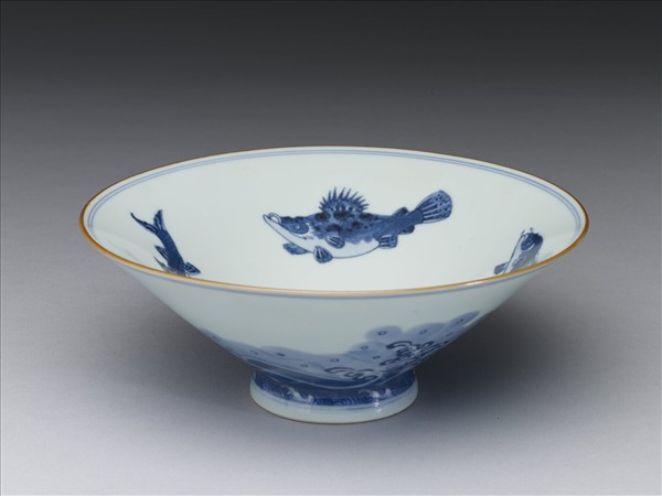 青花魚藻紋碗