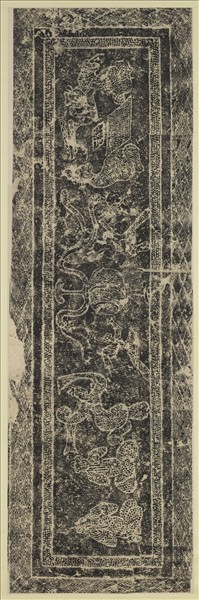 漢山東曲阜東安漢里畫象拓片十五幅　軸　晏樂（一）