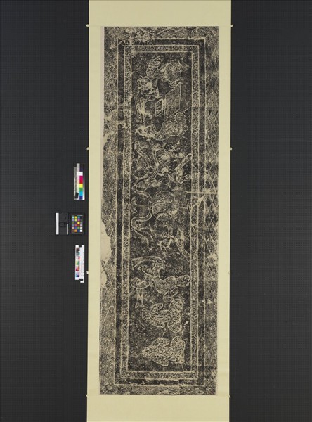 漢山東曲阜東安漢里畫象拓片十五幅　軸　晏樂（一）