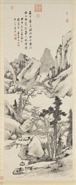 清羅牧林壑蕭疎圖　軸