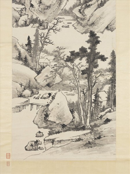 清羅牧林壑蕭疎圖　軸