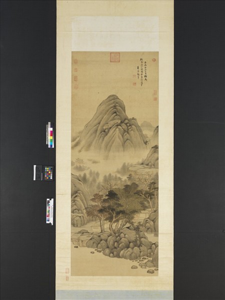 清顧大申秋日山居圖　軸