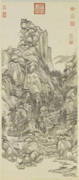 清王原祁烟浮遠岫圖　軸