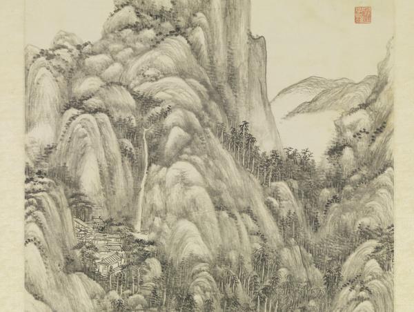 清王原祁烟浮遠岫圖　軸