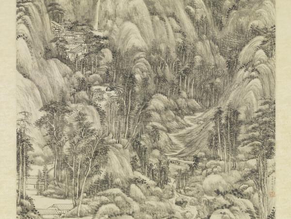 清王原祁烟浮遠岫圖　軸