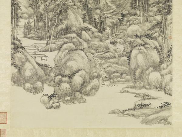 清王原祁烟浮遠岫圖　軸