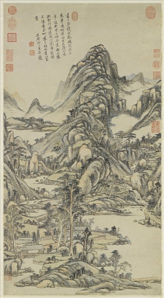 清王原祁畫溪崦林廬　軸