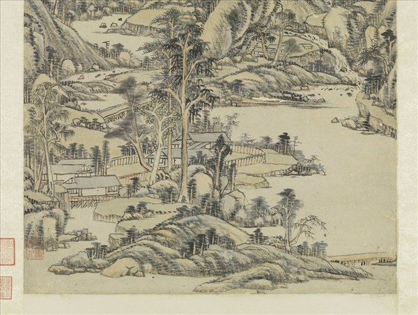 清王原祁畫溪崦林廬　軸