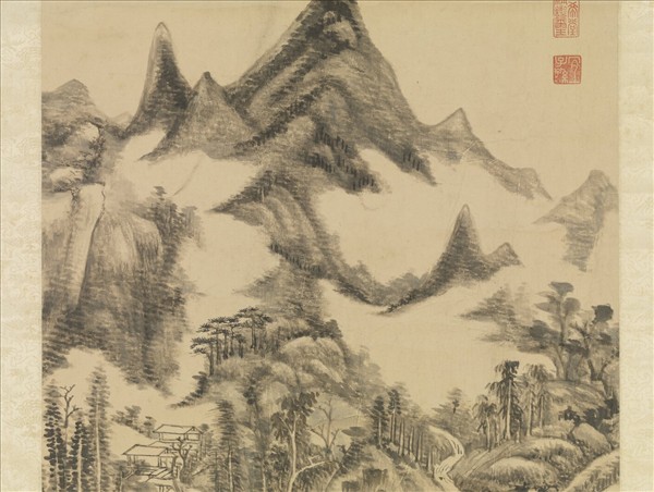 清王原祁雲壑流泉圖　軸