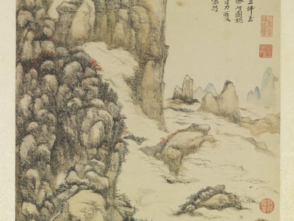 清王原祁華山秋色　軸