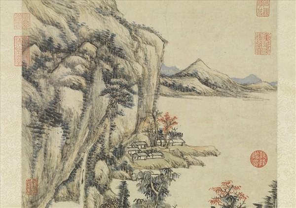 清王原祁秋山圖　軸