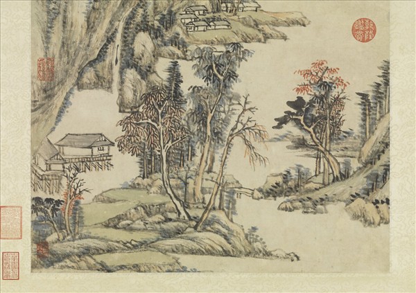 清王原祁秋山圖　軸