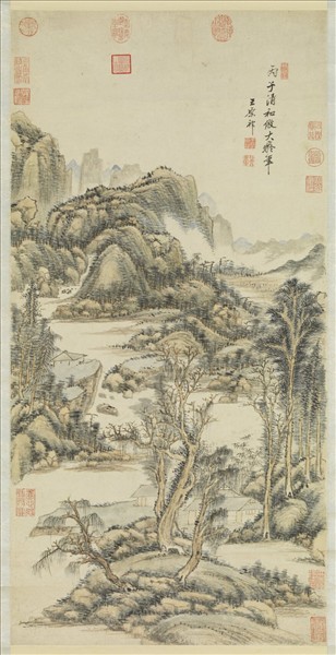 清王原祁倣黃公望山水　軸