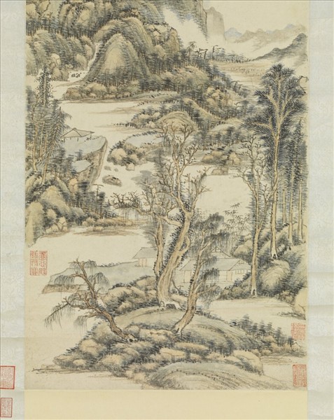 清王原祁倣黃公望山水　軸