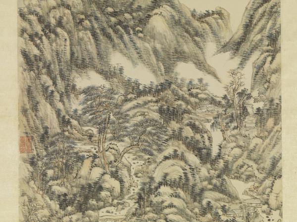 清王原祁倣黃公望山水　軸