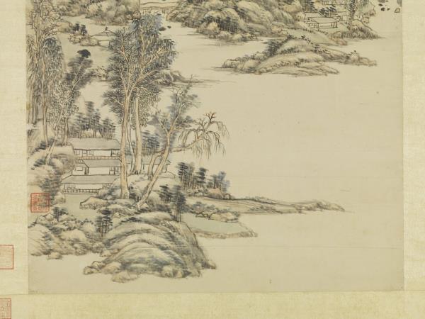 清王原祁倣黃公望山水　軸