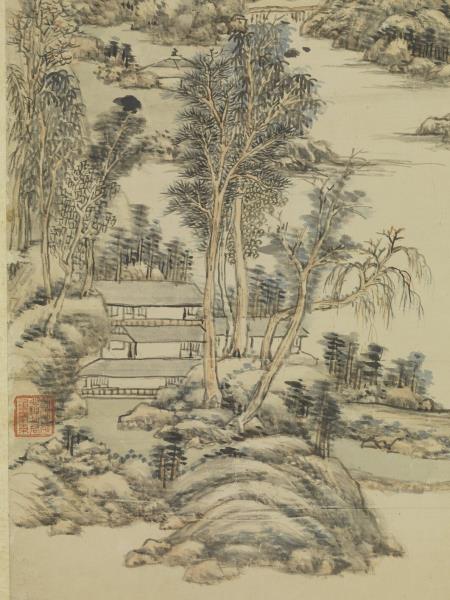 清王原祁倣黃公望山水　軸