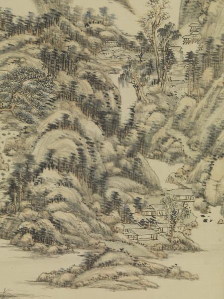 清王原祁倣黃公望山水　軸