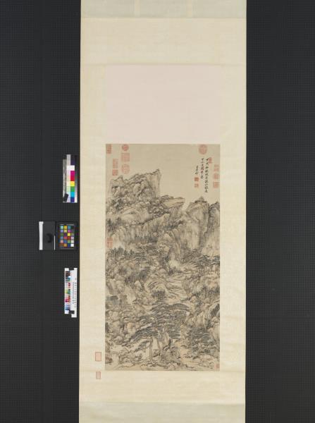 清王原祁仿王蒙夏日山居圖　軸