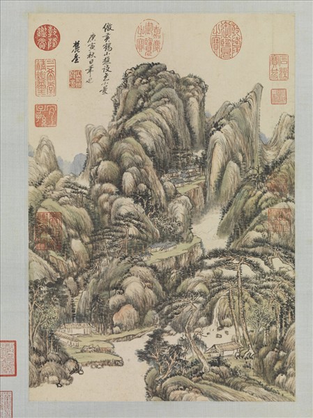 清王原祁仿王蒙山水　軸